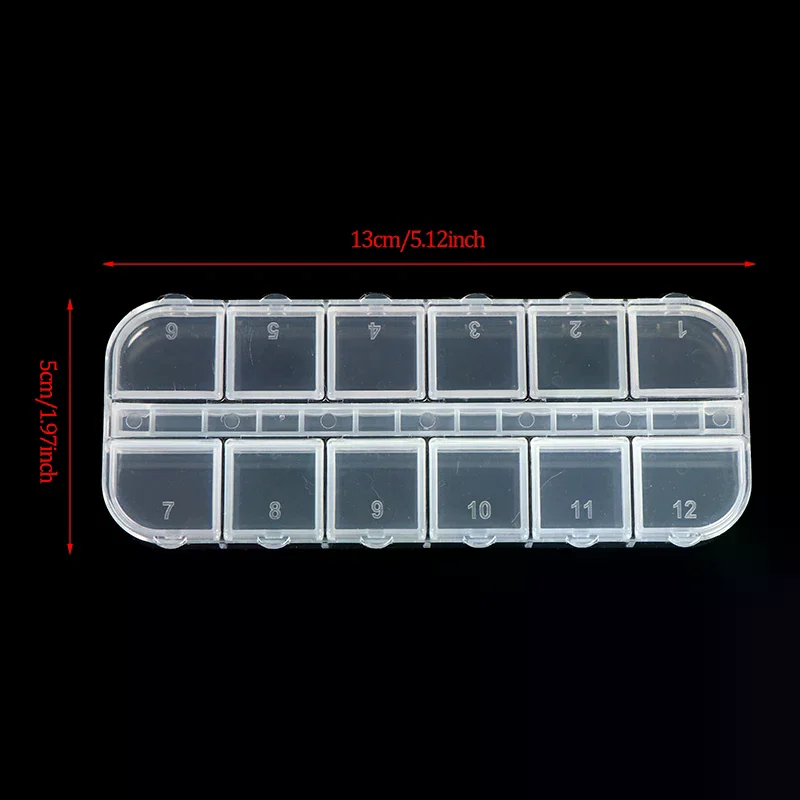 1pc caixa de armazenamento dental 12 recipiente suportes ortodônticos dentais bandas peças caso