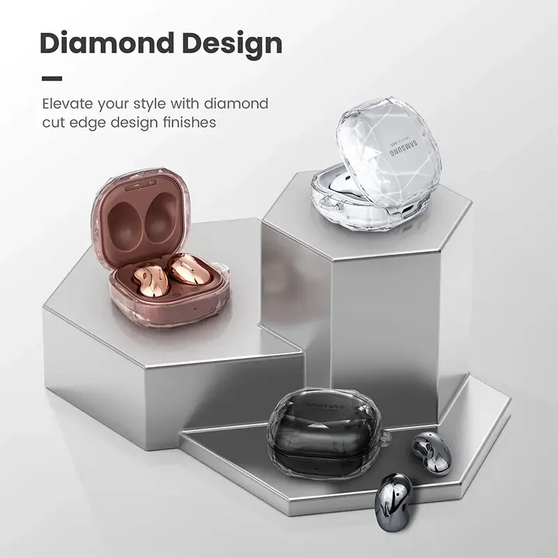 Diamant Transparante Oortelefoon Case Voor Samsung Galaxy Buds 2 Pro PC Harde Anti-Kras Cover Voor Samsung Buds 2/Pro/Live/2 Pro