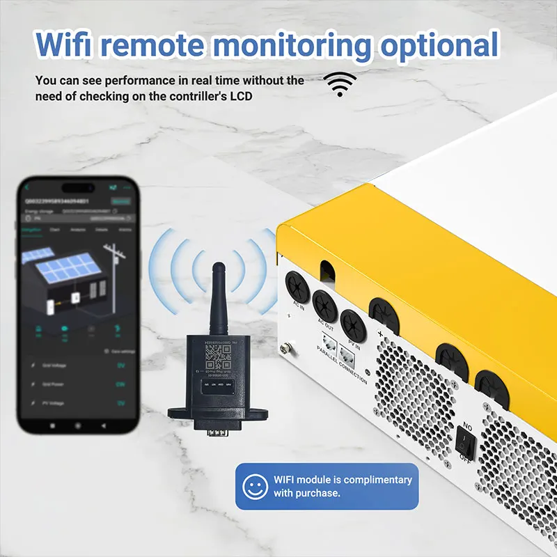 6200W 48V Hybrid Solar Inverter inversor solar híbrido 220V Off grid/On Grid MPPT Dual Output Pure sine wave for panel solar