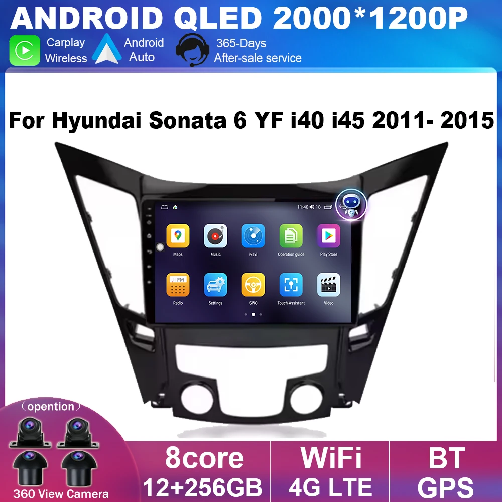 

Android 15 Auto Car Radio Multimedia Player For Hyundai Sonata 6 YF i40 i45 2011 2012 2013 2014 2015 GPS no 2din dvd tools