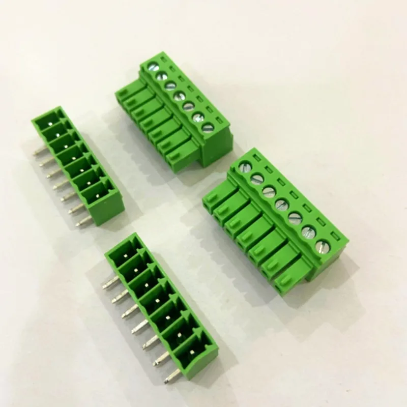10sets Plug-in terminal block KF2EDGK-pitch 3.5MM 2P 3P 4P ~ 24P Phoenix terminal curved needle seat