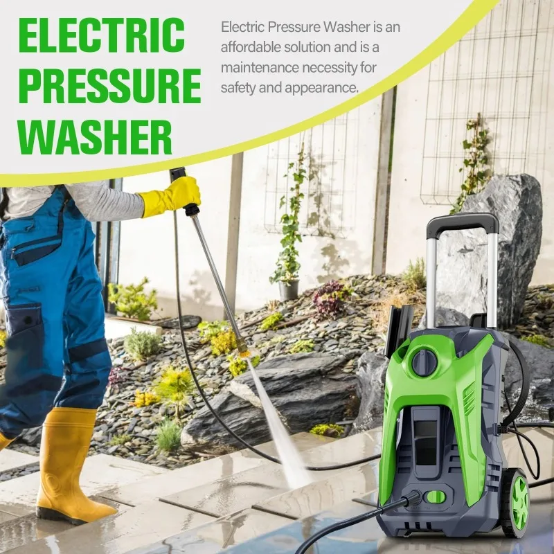 Electric Pressure Washer 4800PSI 2.9GPM Pressure Washer with 25 Ft Hose, 4 Quick Connect Nozzle, Cleaning for Pool, Patio, Car