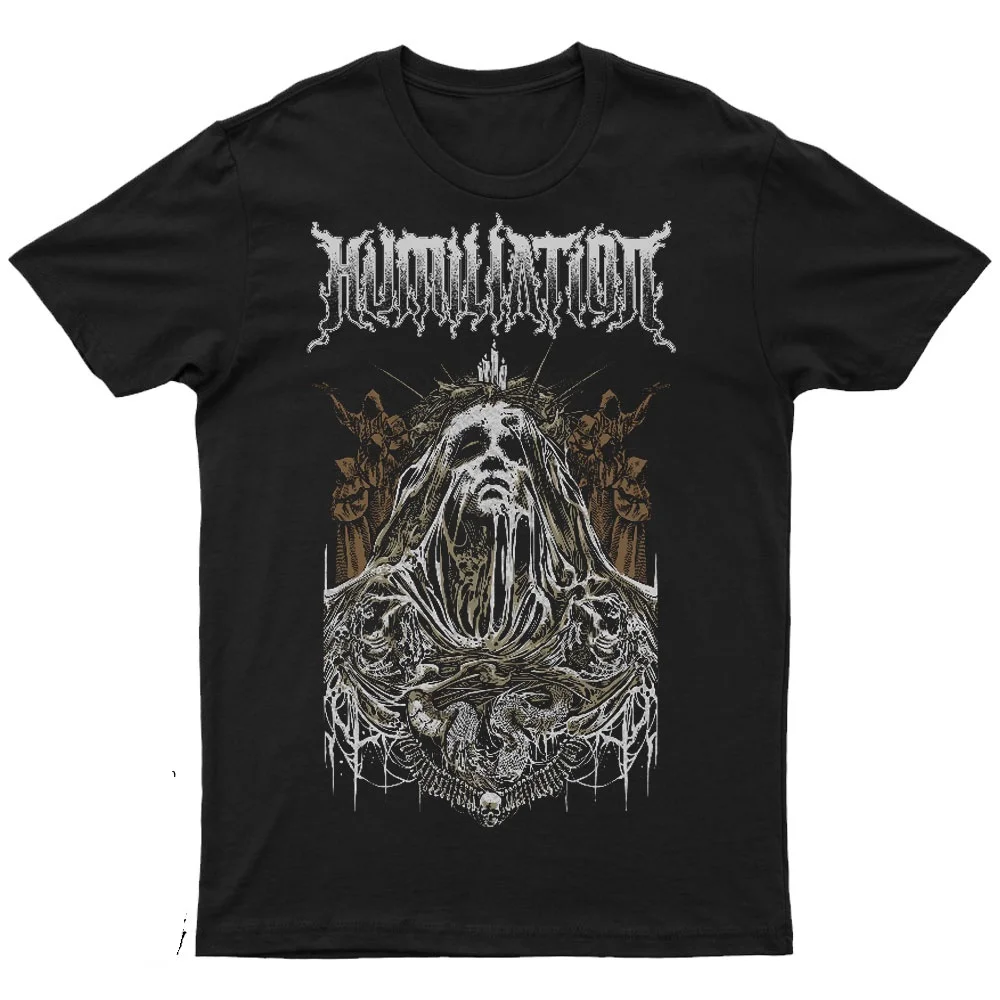 

2025 New HUMILIATION - ALMIGHTY Printed Unisex Street Fashion Trend Short Sleeved Pure Cotton Round Neck
