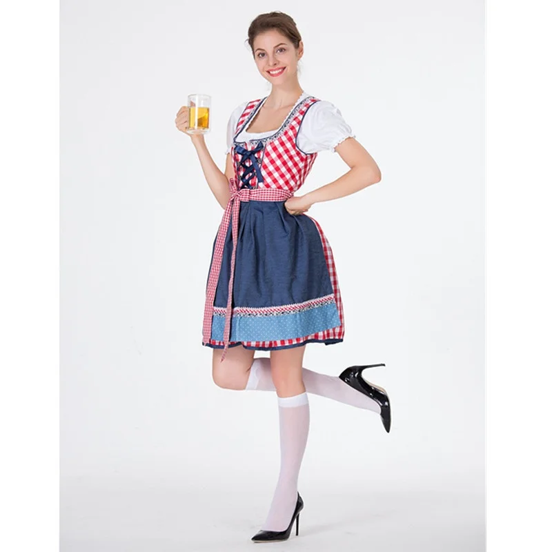 Princ Gonna Costume loween Cameriera Outfit Bar Beer orm Fem Waitr Performance Abbigliamento Donna Faionable Qing Dy...