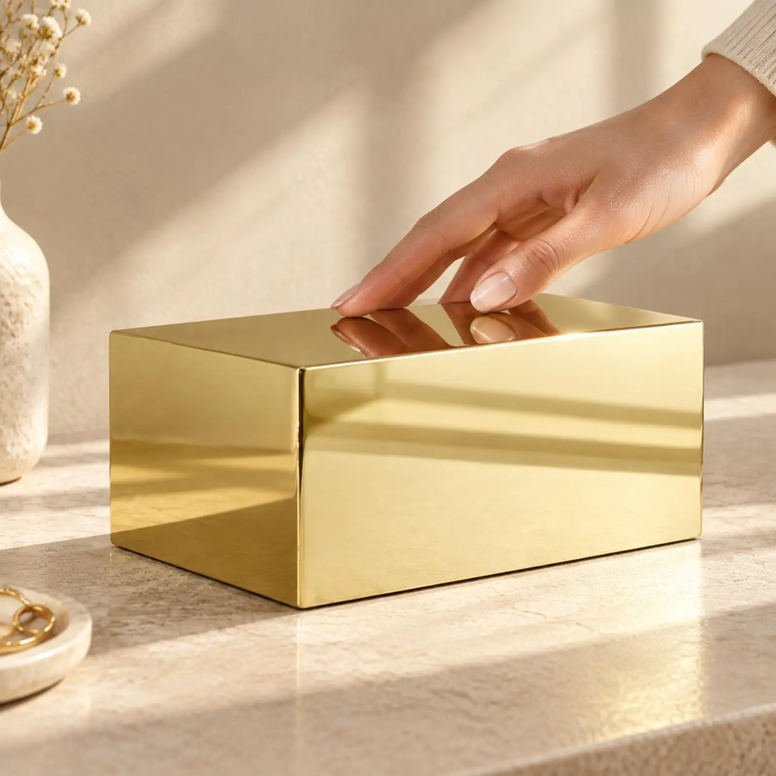 Metal Display Stand Rectangular Cube Shelf for Retail Counter Showcase Display Rack for Footwear Handbag Merchandise