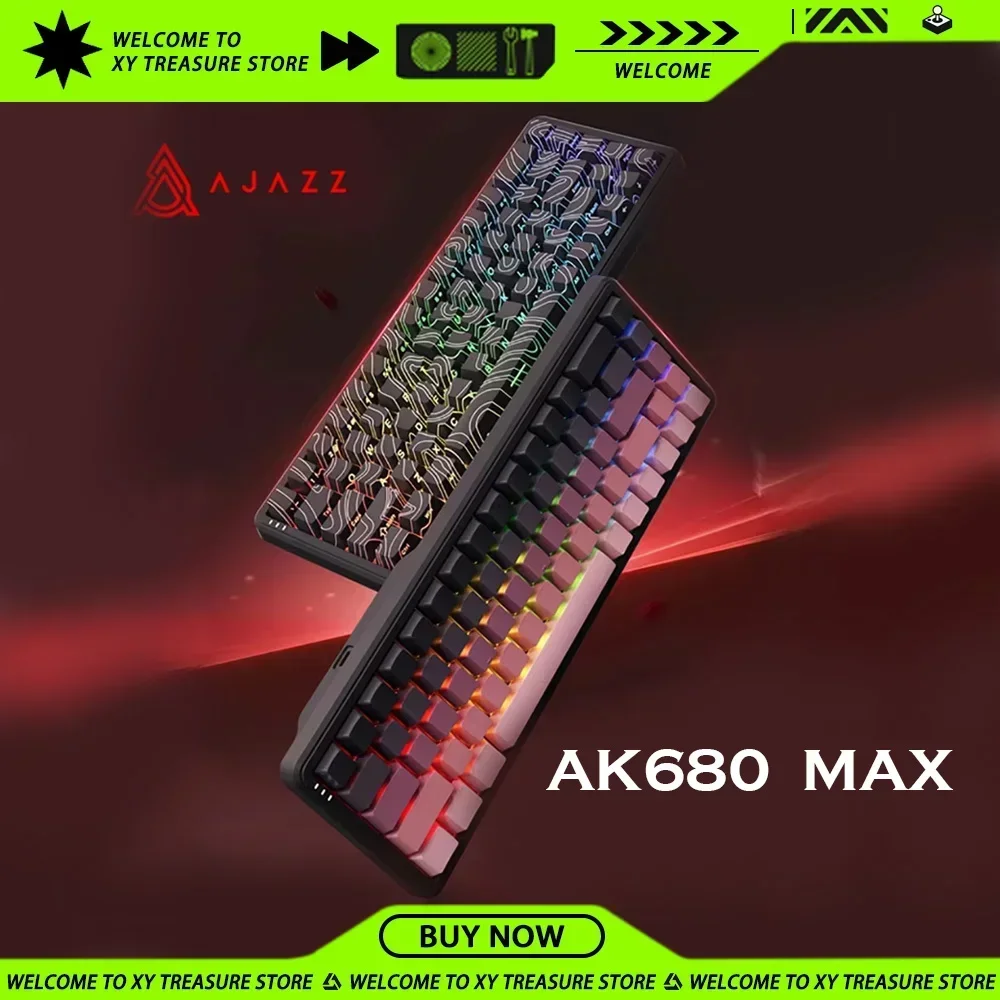 AJAZZ AK 680max magnetic switch mechanical keyboards 8k polling rate RGB custom wired game keyboard hot plug mechanical keyboard