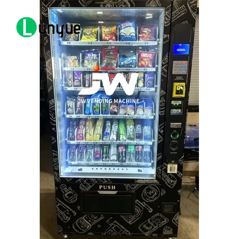 24 Hour High Capacity Snack Beverage Vending Machine Cloud Platform Management Credit Card Token Payment Support Commercial
