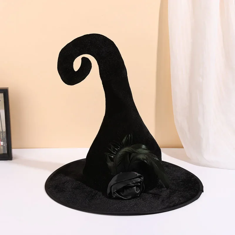 Halloween Witch Costume Hat Shiny Bright Color Witch Hat for Ghost Festival Masquerade Party Dress Up Supplies 6