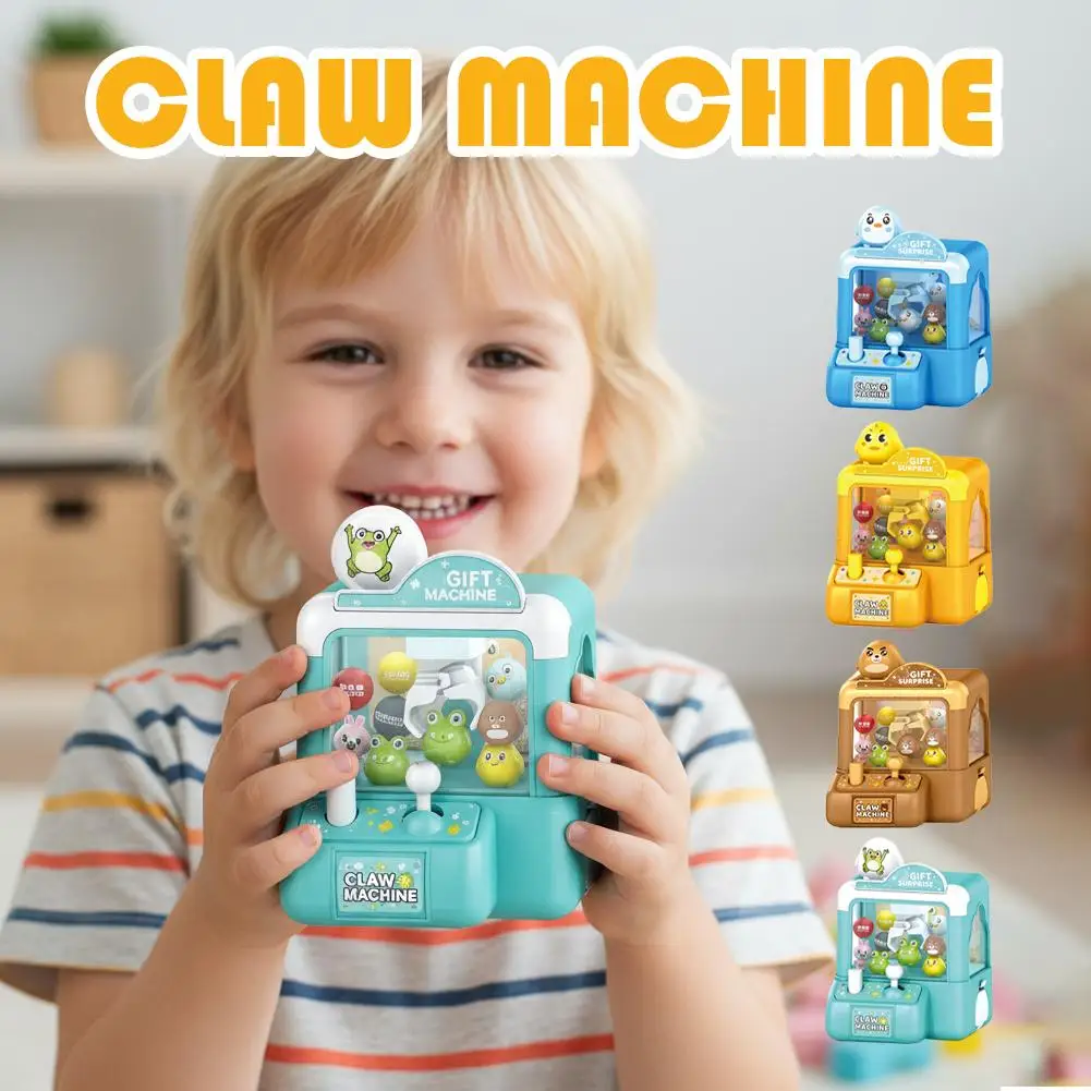 Mini Claw Machine Arcade Game for Kids with Animal Prizes Parent Child Interactive Toy Fine Motor Skills Training Travel Size