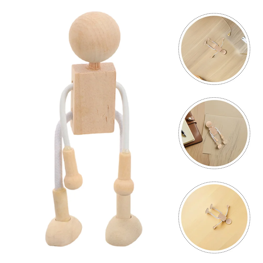 

12Pcs Mini Wooden Figures Unpainted Wood for DIY Art Crafts Decor Gift for Family Wooden Crafts