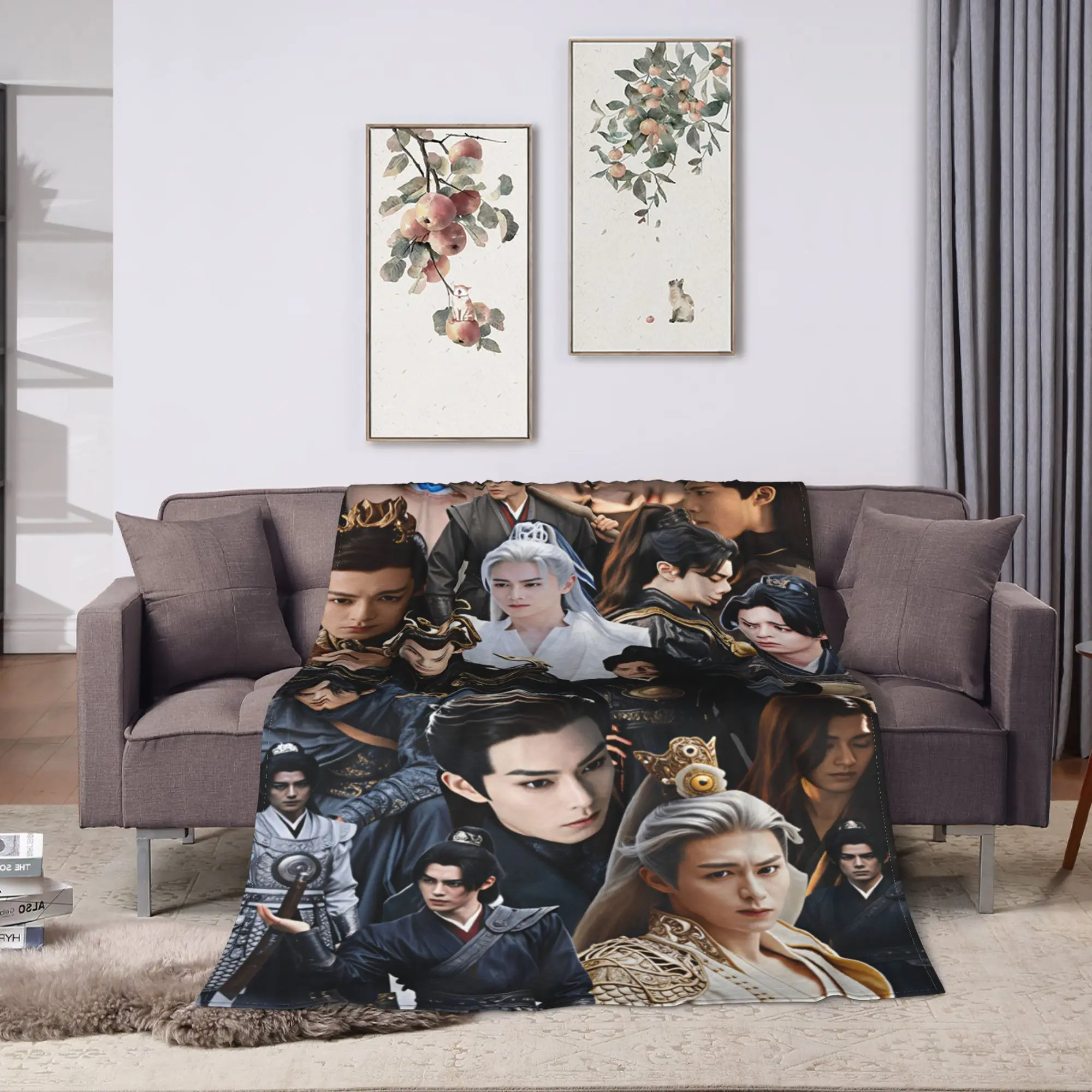 Wang Hedi Dylan Wang Actor Blanket Winter  Warm Cozy Throw Blanket For Adults Girls Sofa Home Flannel Bedspread Bed Cover