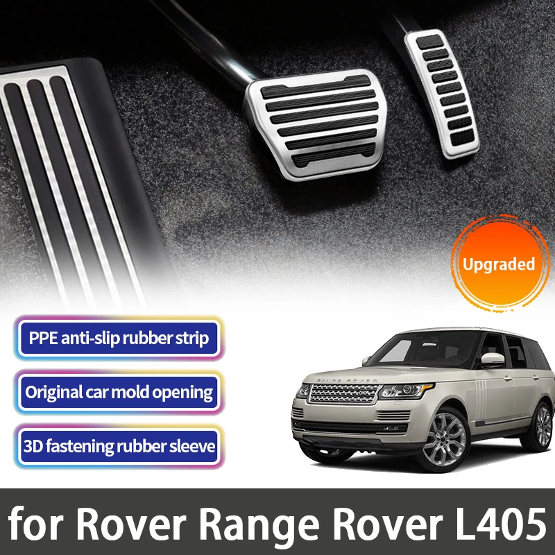 Car Foot Pedals for Land Rover Range Rover L405 2012~2022 2016 Gas Fuel Accelerator Brake No Drilling Restfoot Pedal Cover Pads
