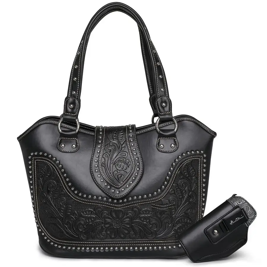 

Tote Bag for Women Tooled Shoulder Bag Ladies Purses and Handbags