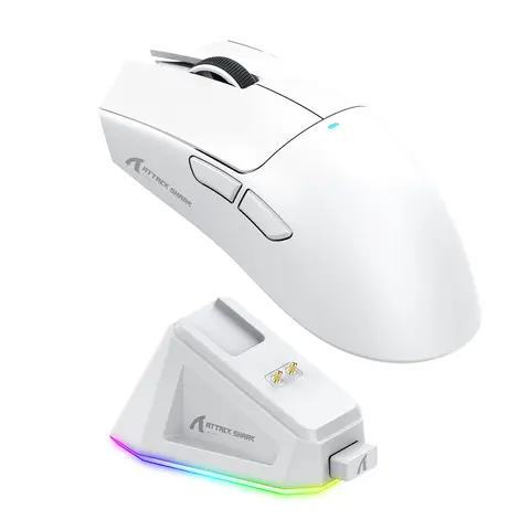 Attack Shark X11 Tri Mode Bluetooth Wireless Mouse With Charger Base Rgb Ergonomics Mice Lightweight Pc Gamer Accessories