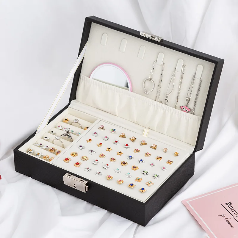 

Jewelry Storage Box Portable Jewelry Box Jewelry Storage Box Multifunctional Cross-border Stud Earrings Storage