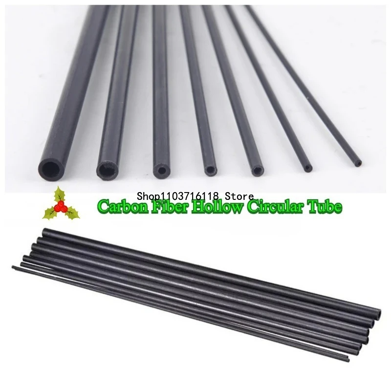 Carbon Fiber Tube 2mm/2.5mm/3mm/4mm/5mm/6-10mm Carbon Fiber Hollow Circular Tube For Kite Model RC Model Airplane DIY Quadcopter