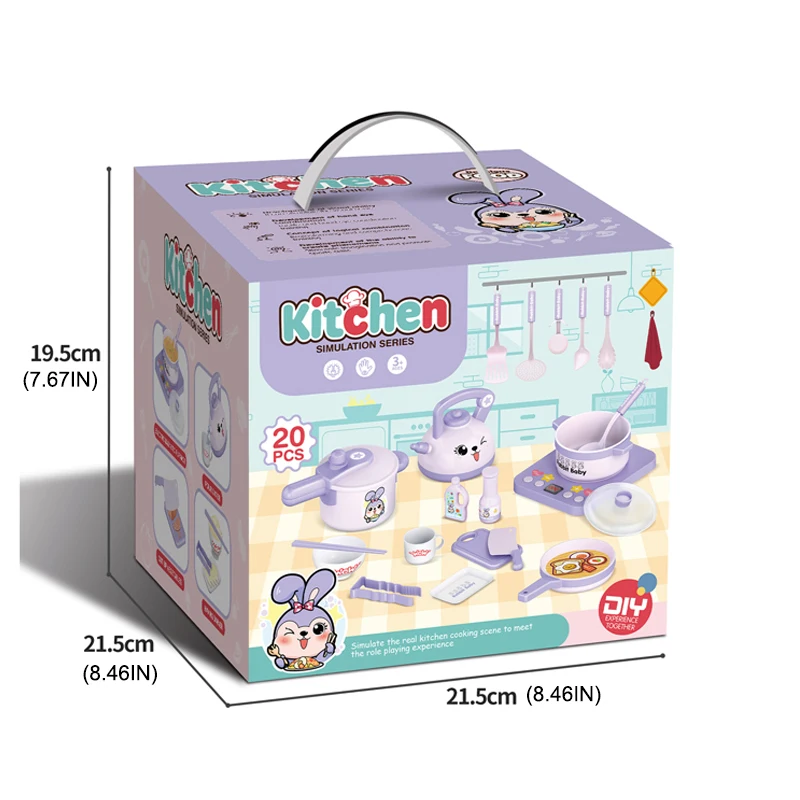 เด็กเล่นชุดอุปกรณ์ครัวแกล้งหม้อและกระทะ Playset เด็กวัยหัดเดินชุดทําอาหารเล่นของเล่นของขวัญวันเกิดสําหรับเด็ก