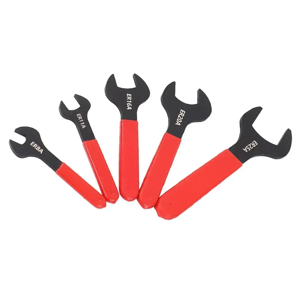 1pc Wrench Spanner Carbon Steel ER8A/ER11A/ER16A/ER20A/ER25A 120-220mm For Collet Chuck Holder Removal Repairing Hand Tools