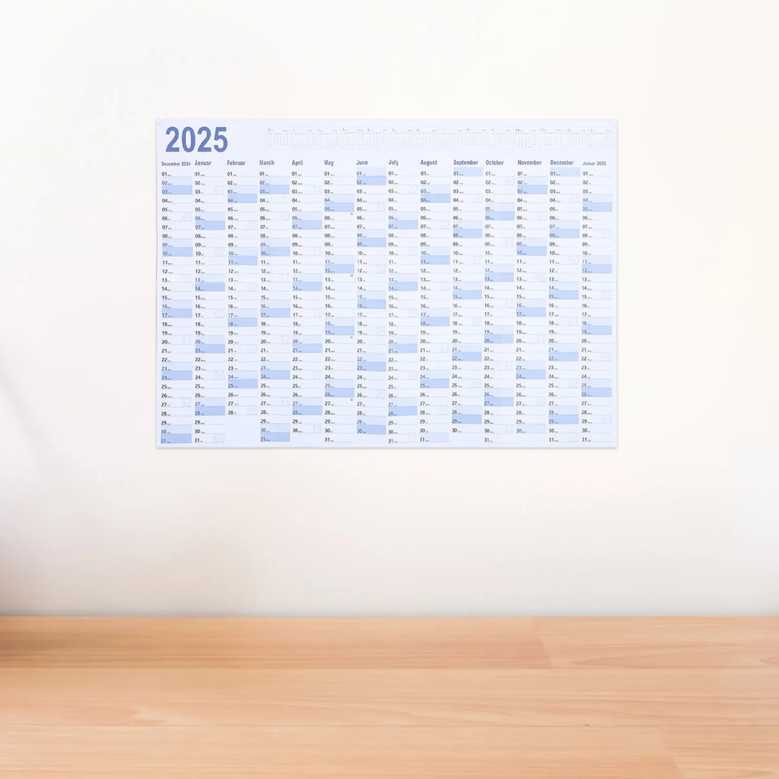 1Set Wall Hanging Calendar Classic Paper Decorative Planner Calendar for Home Office Daily Weekly Schedule Planning Organizer view 4