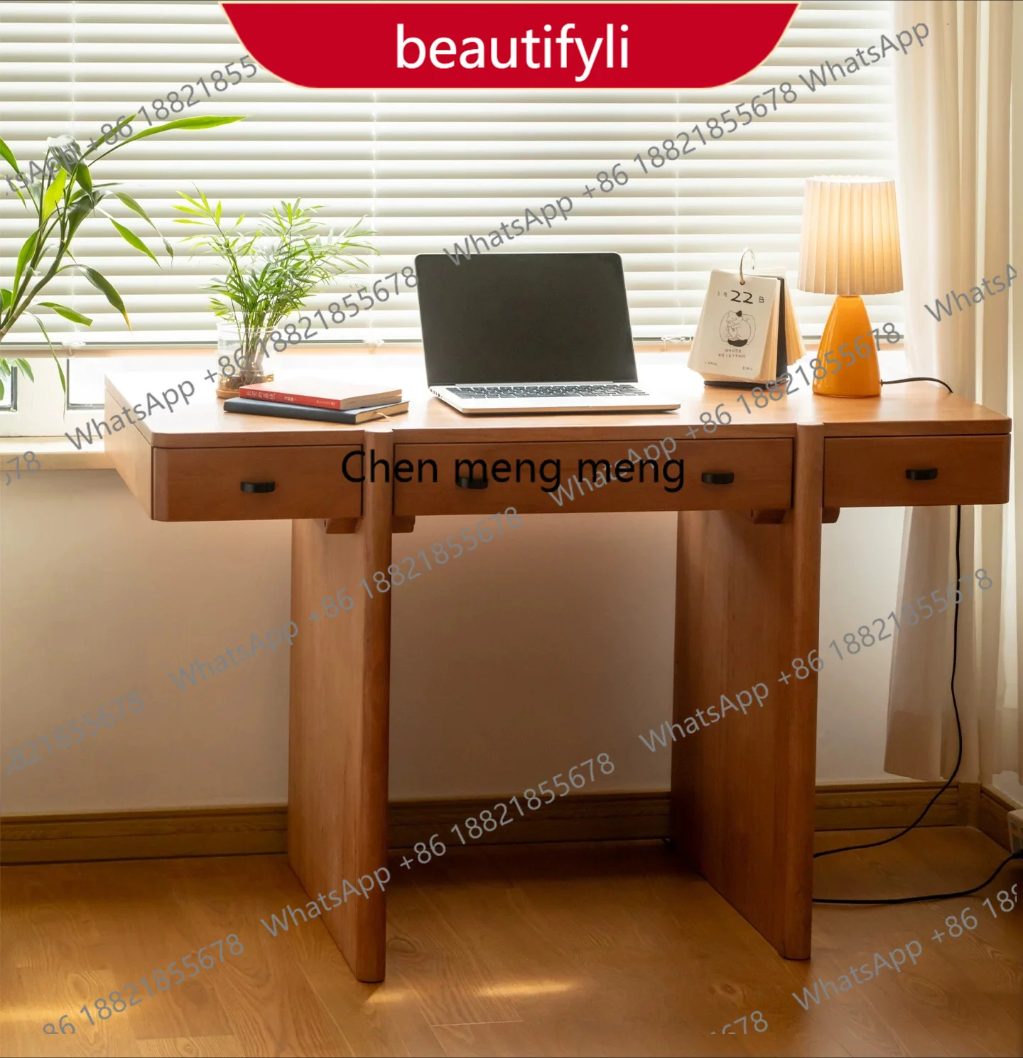 

A38 Retro solid wood desk antique bedroom dresser home study writing desk desk