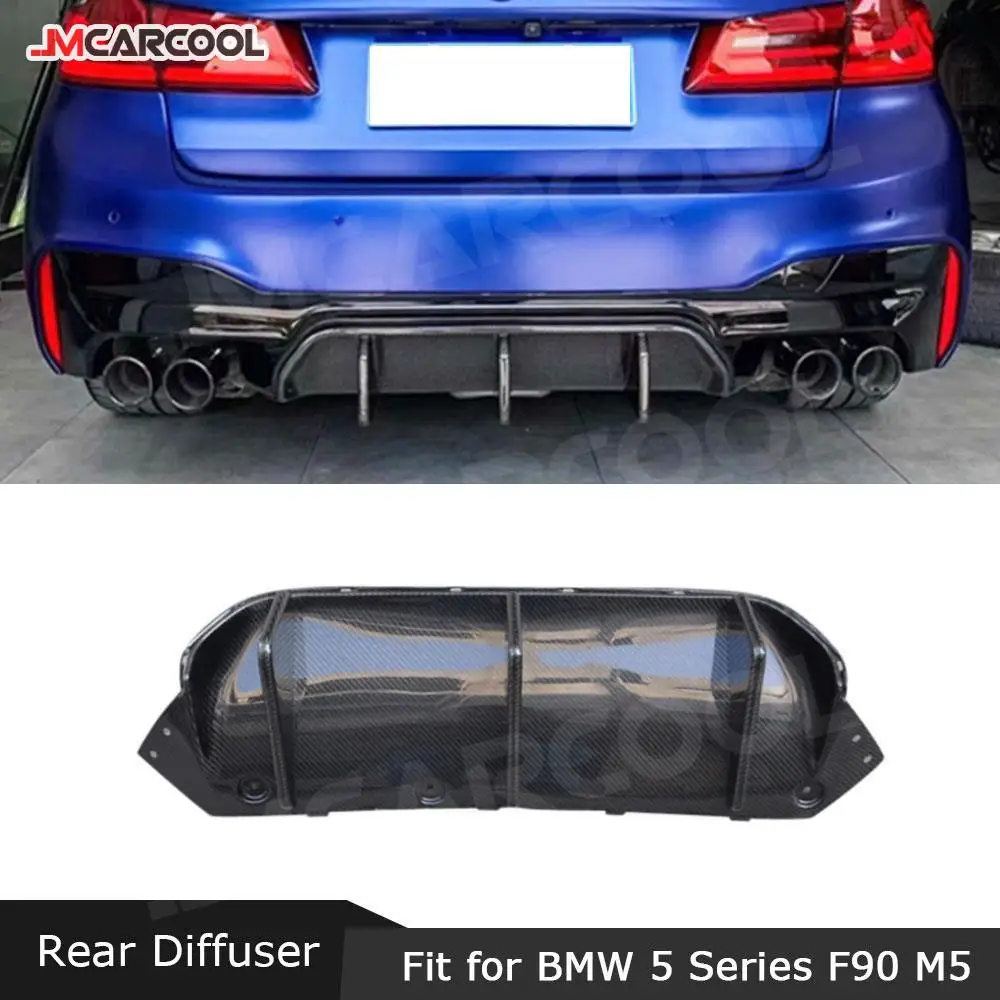 

JMCARCOOL Dry Carbon Fiber Rear Bumper Lip Diffuser Extension Covers for BMW 5 Series F90 M5 2017 2018 2019