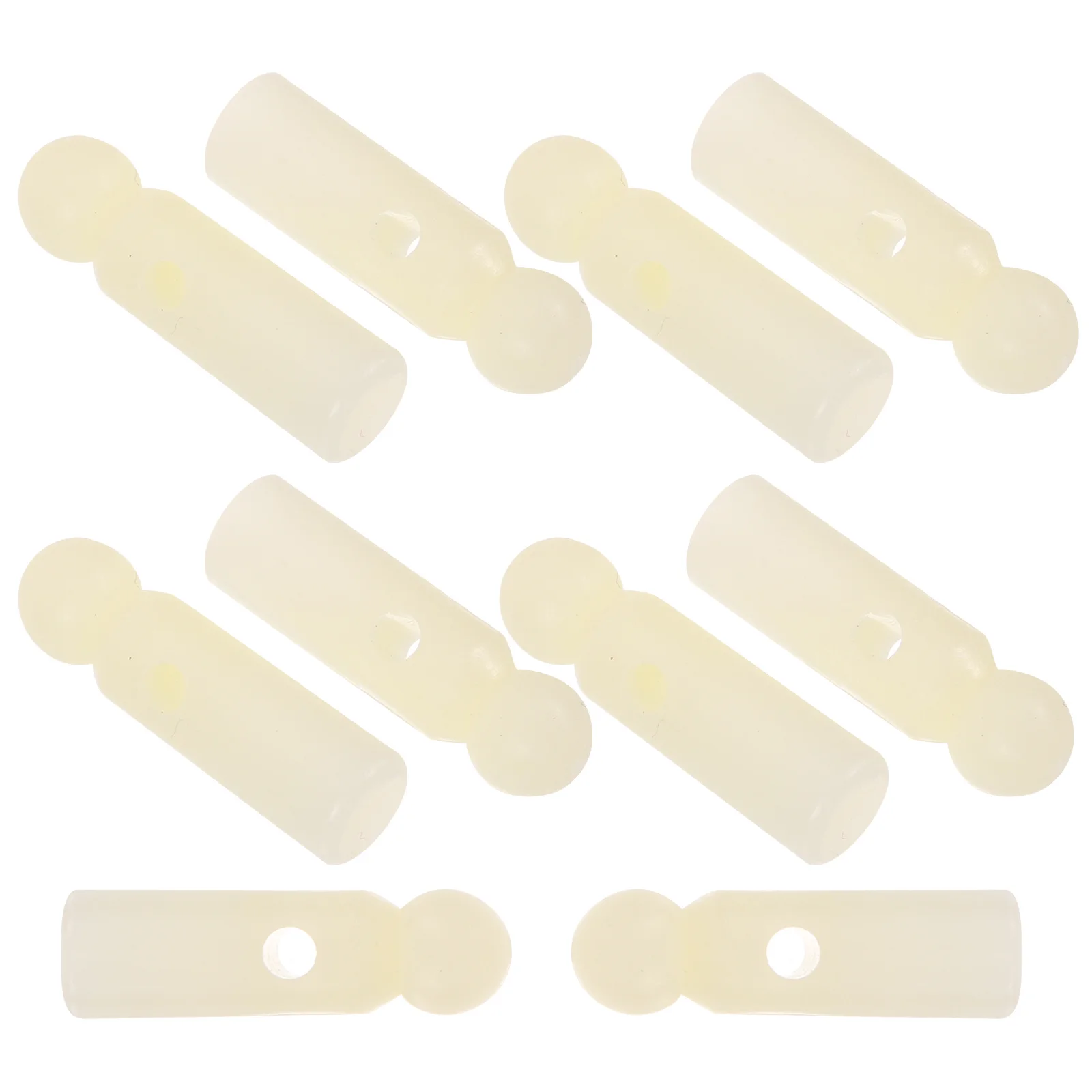 

10 Pcs Umbrella Tail Beads Accessories Parts Folding Rain Plastic Replacement 20mm White Beads for Repair Reusable Practical