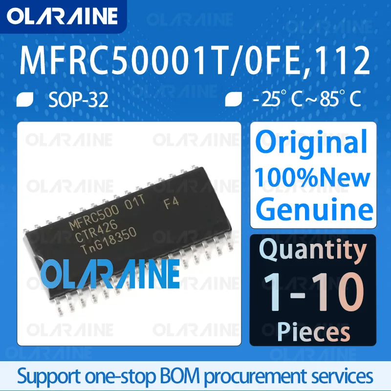 1/5/10Pcs Original MFRC50001T/0FE,112 SOP-32 NFC/RFID tags and transponders Memory capacity 384 bit Operating frequency13.56 MHz