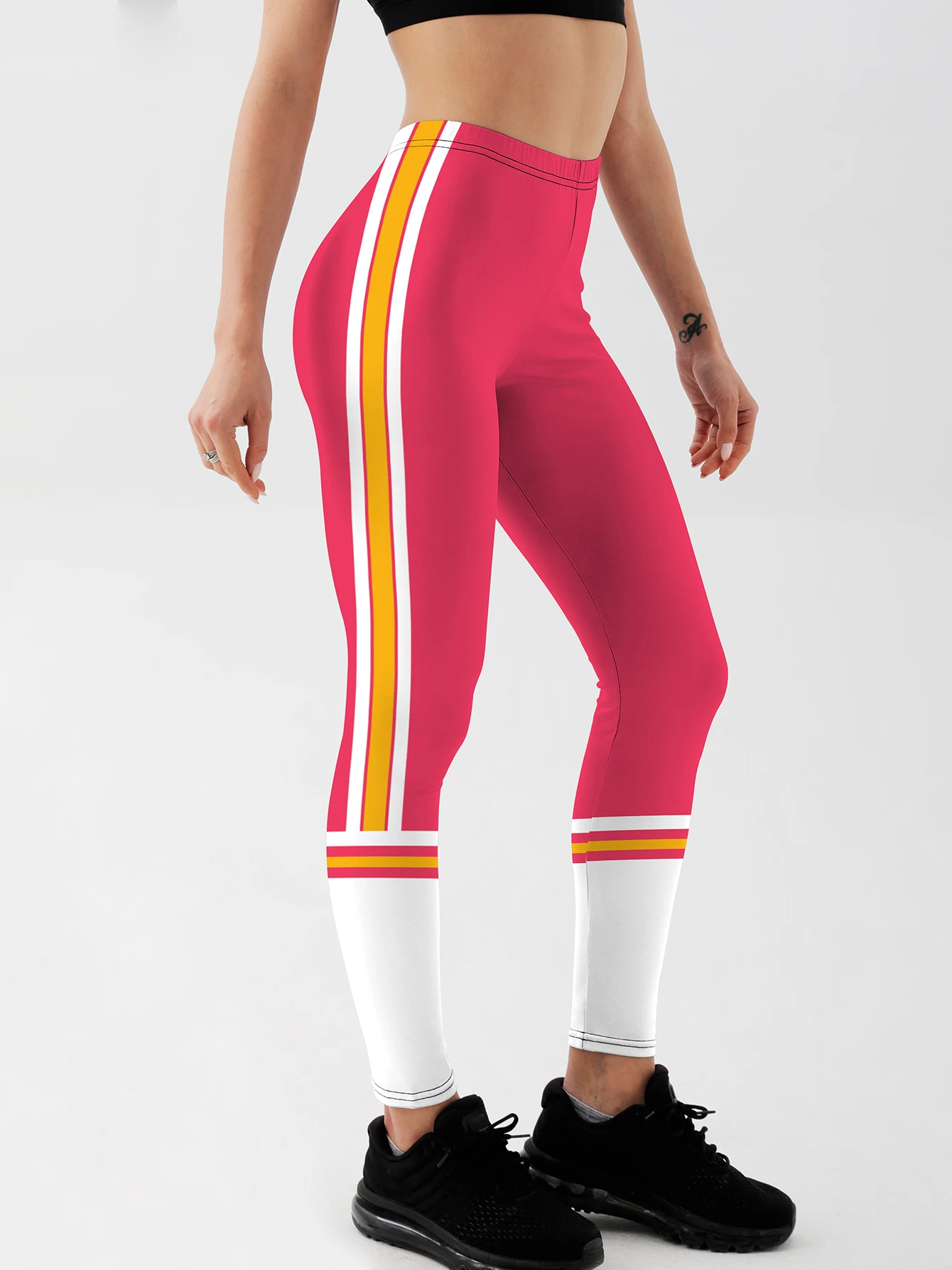 Fashion Women colorful Printed Leggings For Fitness High Waist stripe Legging Push Up Workout Women solid Printed Leggings