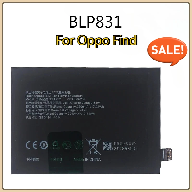 New BLP675 BLP755 BLP767 BLP769 BLP811 BLP831 BLP889 Battery For Oppo Find X Lamborghini X1 X2 X3 X5 N Lite Neo Pro