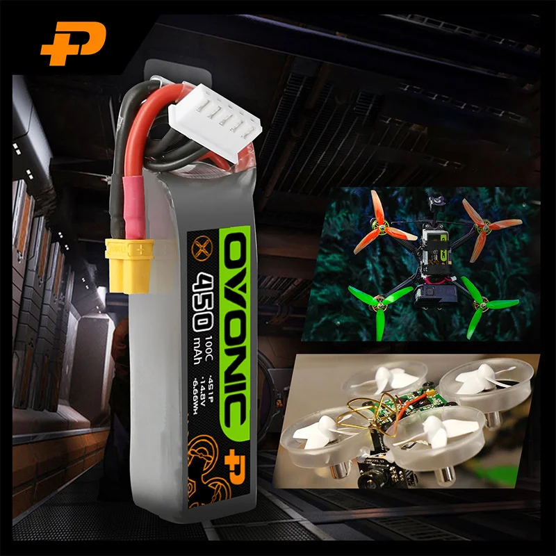 Batería LiPo 14,8V 4S para dron FPV - 450mAh 100C XT30 - imagen 5