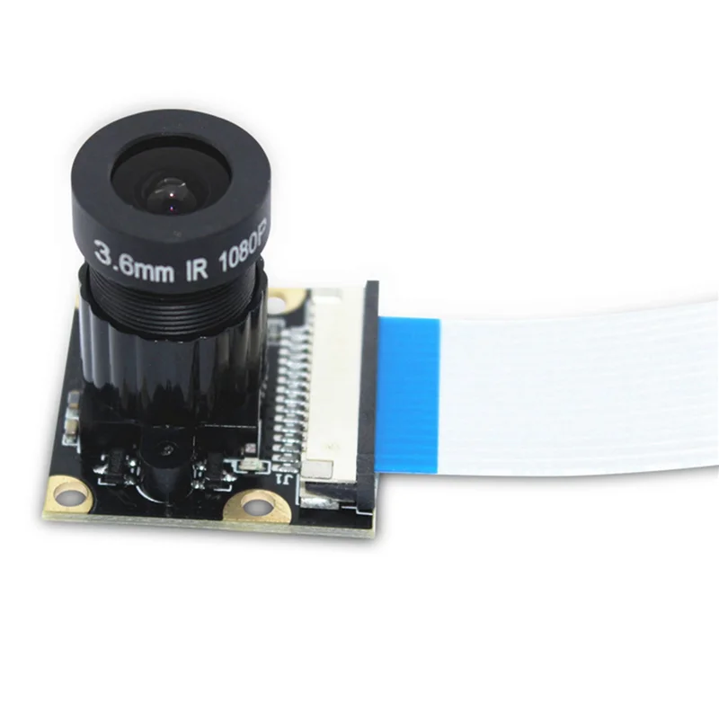 【Design elegante】 Módulo de câmera 8X 5MP OV5647 Versão sem visão noturna para Raspberry Pi 75 graus 3,6 mm Foco ajustável 1080P HD We