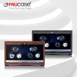 FRUCASE 6 Watch Winder for Automatic Watches Watches Box Jewelry Watch Display Collector Storage With LED