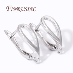 Trendy French Earring Hooks Clasp Accessories For Earrings 18K Gold Plated Earwires Fasteners Findings For DIY Women's Jewelry