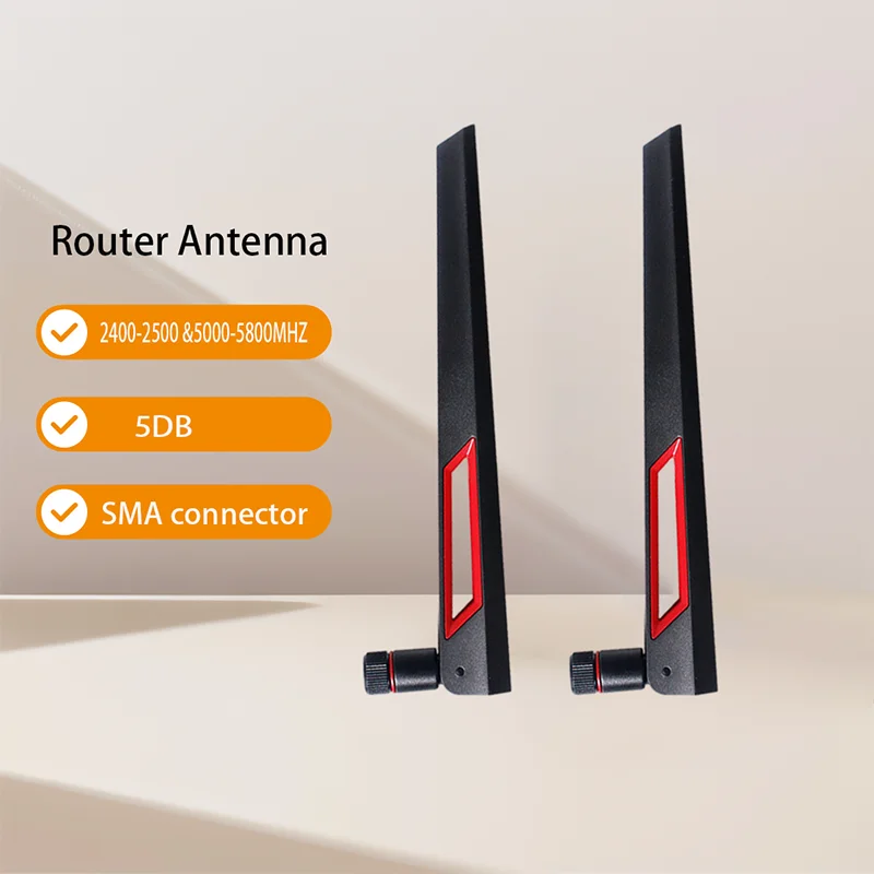 2pcs 2.4ghz 5.8ghz Dual Band Wifi Wireless WLAN External 5db Omni Antenna For Asus Router