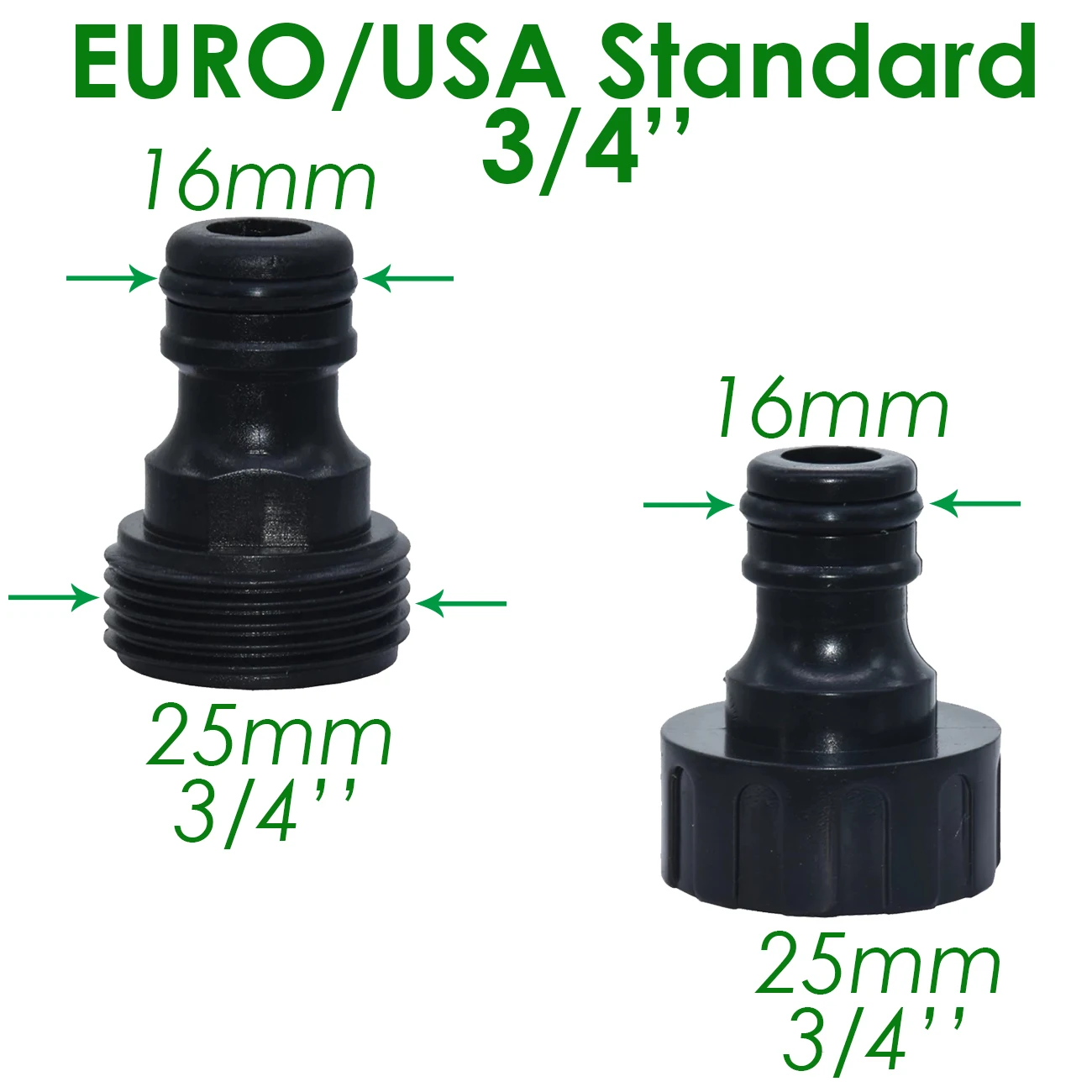 SPRYCLE 3/4 cala EURO USA szybkozłącze nypel gwintowany zewnętrzny adapter do węża rurowy rurki ogrodowe System nawadniania kropelkowego