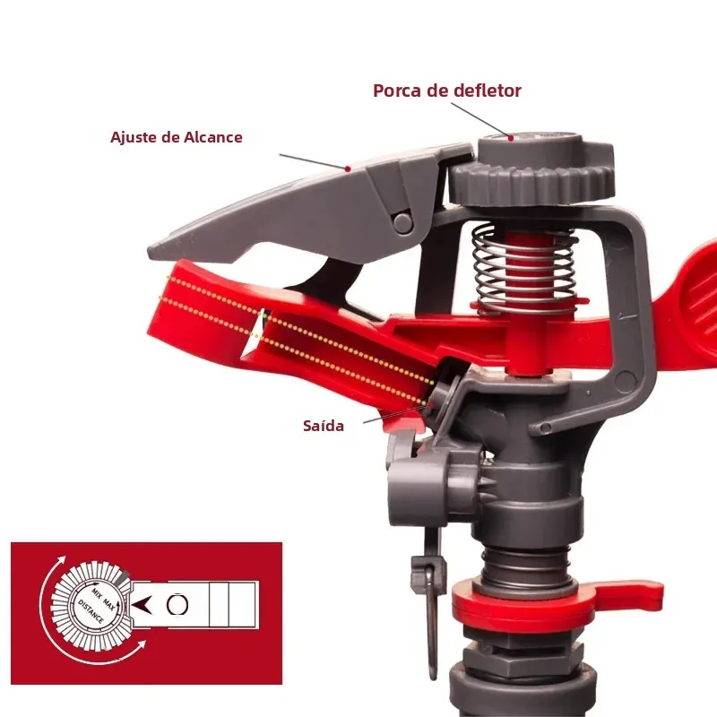 1-10PCS Leve e Compacto 360 °   Aspersor Rotativo para Gramado DN15 1/2 com Bico Atomizador, Operação Simples e Conveniente para Jardinagem de Mudas
