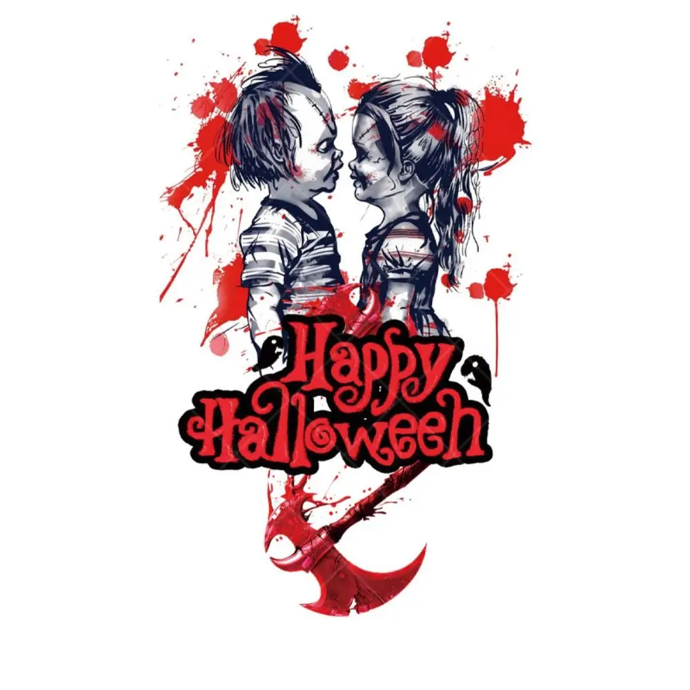 36 fogli Fake Tatto Halloween Tattoo Stickers usa e getta Zombie Big Mouth Face Sticker Bloody Makeup Eye decalcomanie