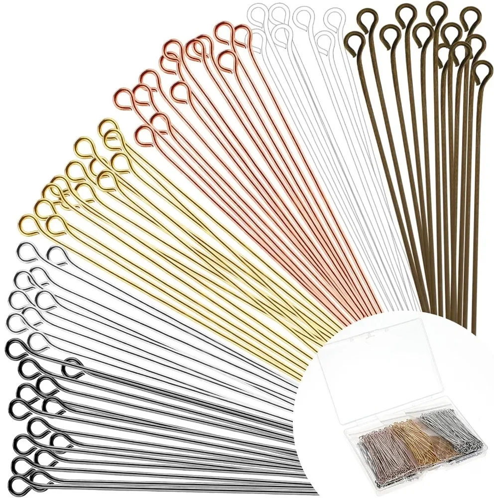300pcs/box Mixed Nine-child Pin DIY Hand-made Necklace, Bracelet, 6 Colors Jewelry Accessory 30/40/50/60/70