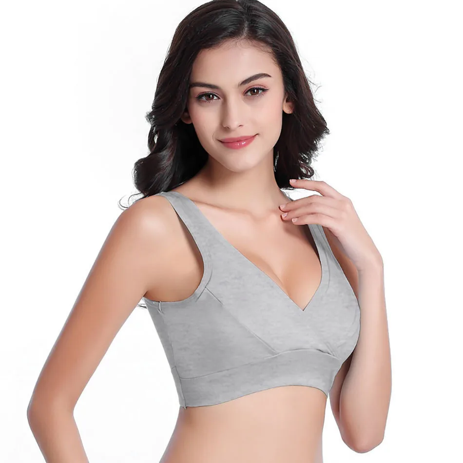 Postpartum Underwear For Pregnant Women Underwire Cross Breastfeeding Underwear Vest Style Maternity Sleep Bras