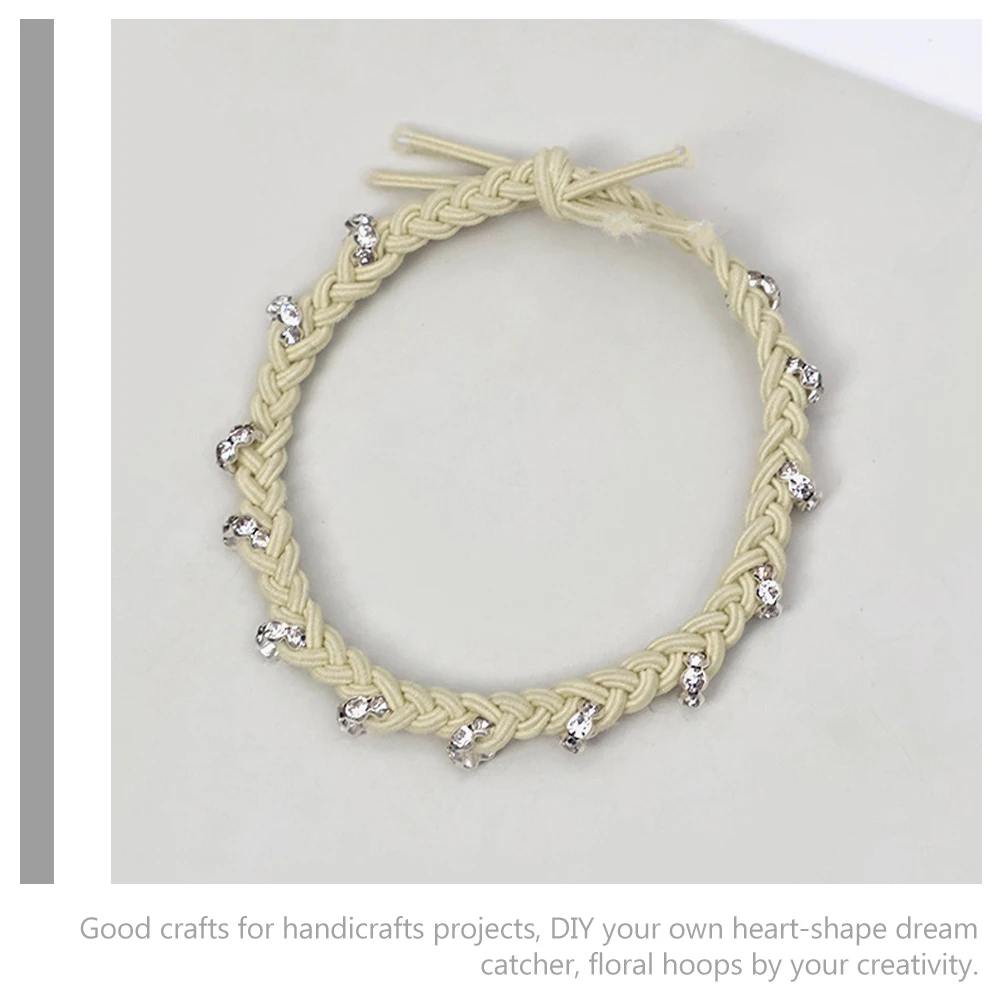 

10Pcs Rhinestone Hair Ties Elastic Ponytail Holders Decorative Hair Bands for Women Party Wedding Daily Use