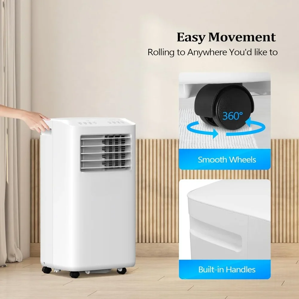 HAOYUNMA WiFi Enabled 10000 BTU Portable Air Conditioner with Heat, 4-in-1 Cooler, Heater, Dehumidifier, Fan, Room Mobile