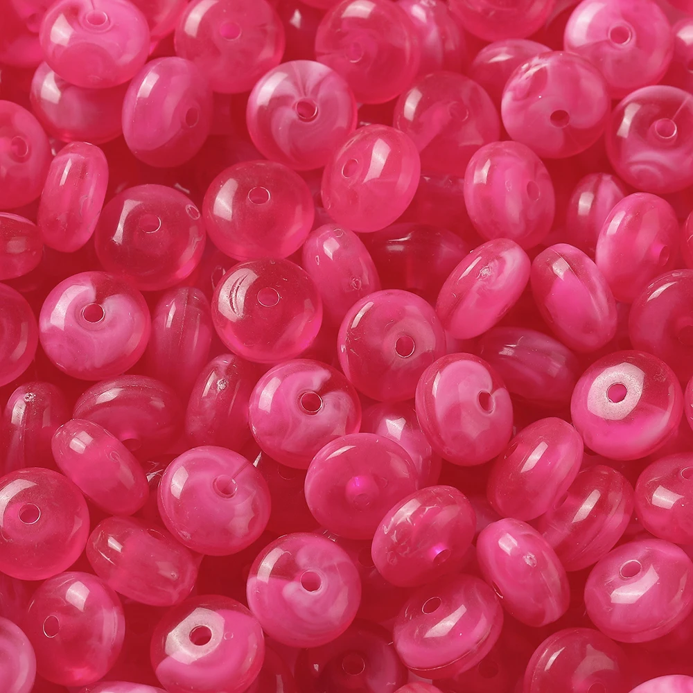 50 stuks gekleurde acryl twee kleuren kralen platte ronde spacer kralen voor doe-het-zelf oorbellen kettingen armbanden sieraden maken bevindingen