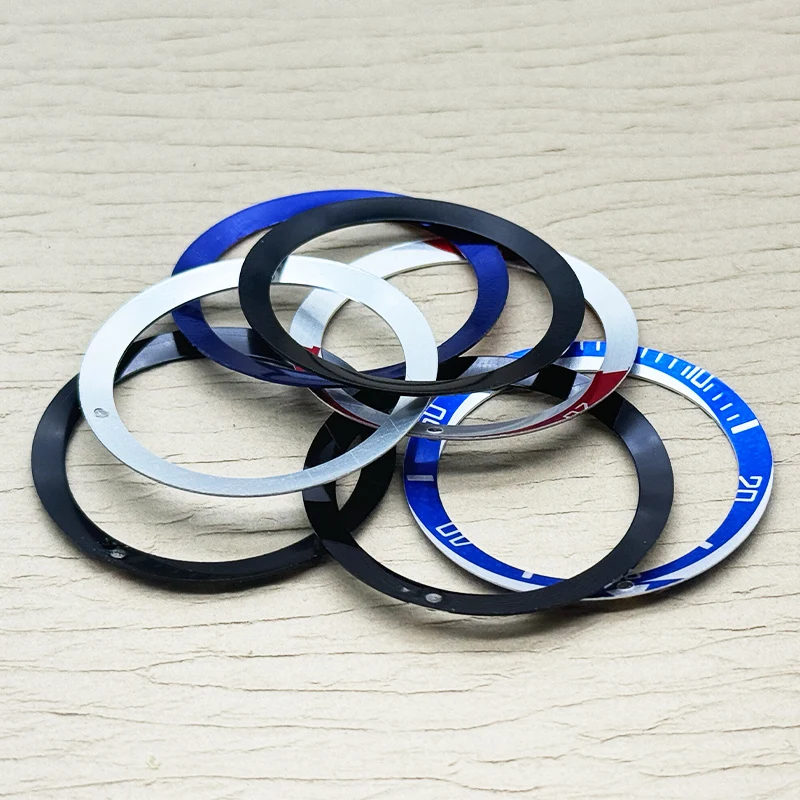 37.5mm Watch Aluminum Loop Bezel Insert Ring Fit Tiny Canned Tuna  Diving Watch Case Mens Watch Part Accessory Watch Bezel