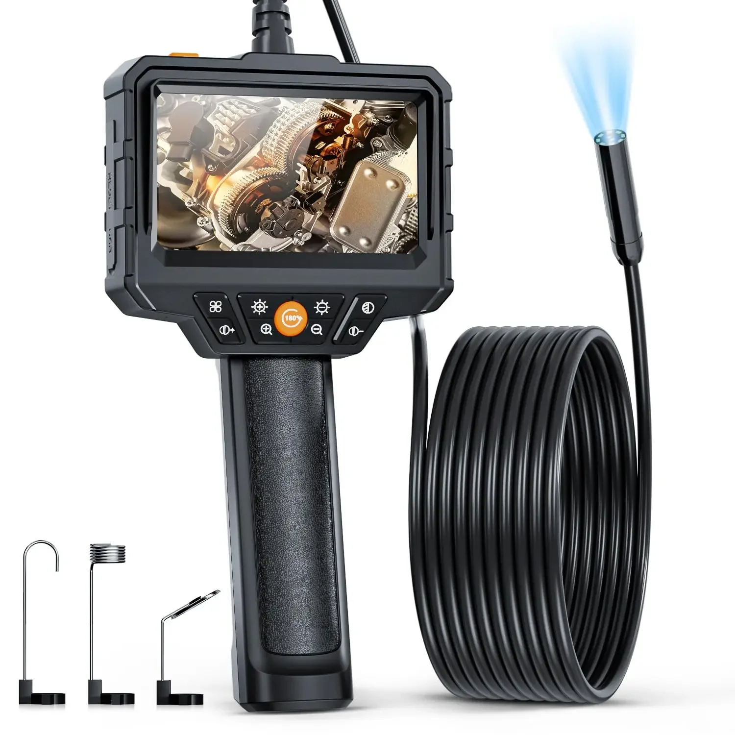 

Endoscope Camera 4.3 Inch IPS Screen Digital Inspection Camera Waterproof Snake Camera Video Boroscope Camera