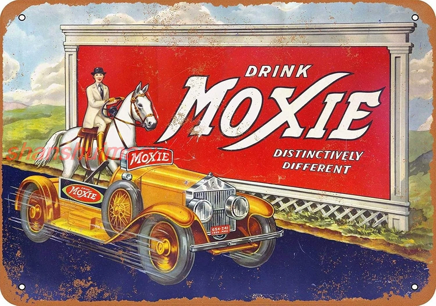 8 x 12 METAL SIGN - Drink Moxie - Vintage Wall Decor Art HAI