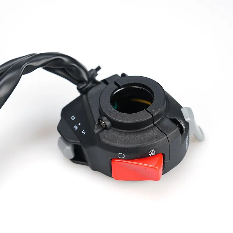 Motorcycle Handlebar Control Switch Assembly Start Stop Button Harness Replacement Modification Accessory