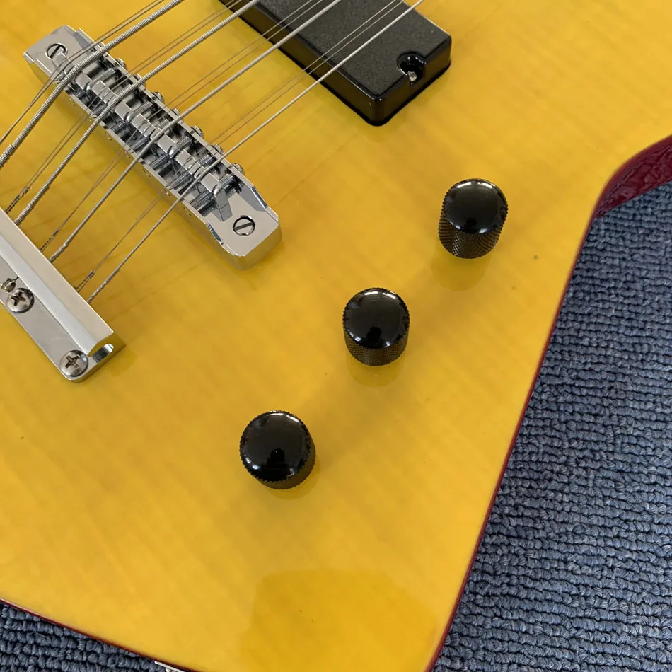 Guitarra elétrica personalizada de alta qualidade, escala de jacarandá