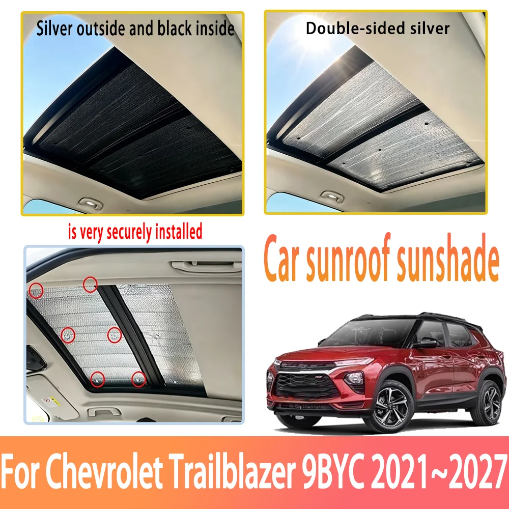 Auto Sunroof Sunshades For Chevrolet Trailblazer 9BYC 2021~2027 Car Skylight Roof Sunscreen Heat Insulation Anti-UV Accessories