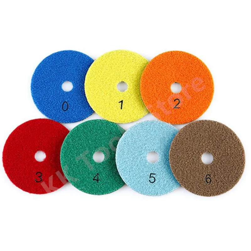 7Pcs 3/4 Inch Diamond Polishing Pad Dry Use Sharp Flexible Sanding Disc Resin Bond For Marble Granite Stone Tile Grinding Abrasi