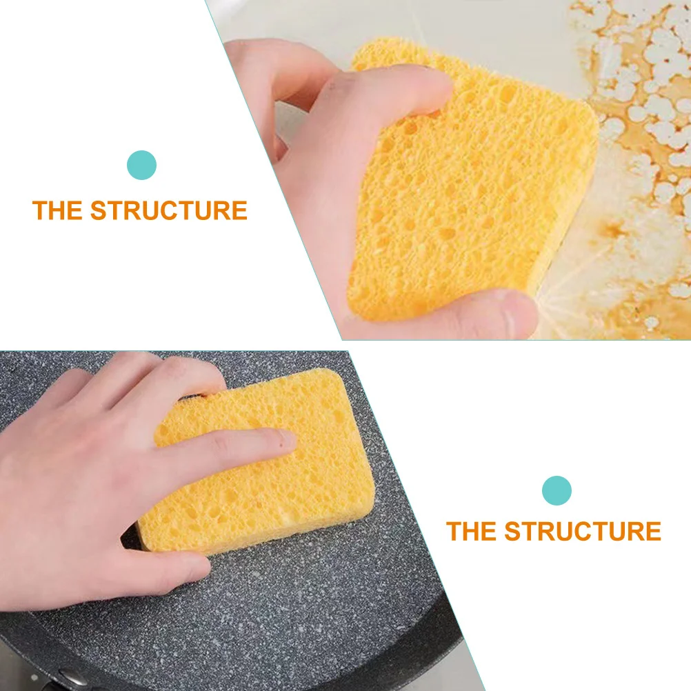 

10Pcs Dish Sponges Kitchen Cleaning Sponge Strong Scrubbing Power Cellulose Sponges for Home Furniture and Windows